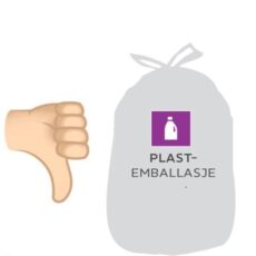 Ikke bruk svarte sekker eller sekker for plastemballasje til levering av restavfall