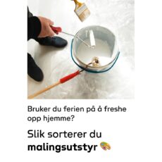 Bruker du høstferien på å freshe opp hjemme?  Slik sorterer du malingsutstyr